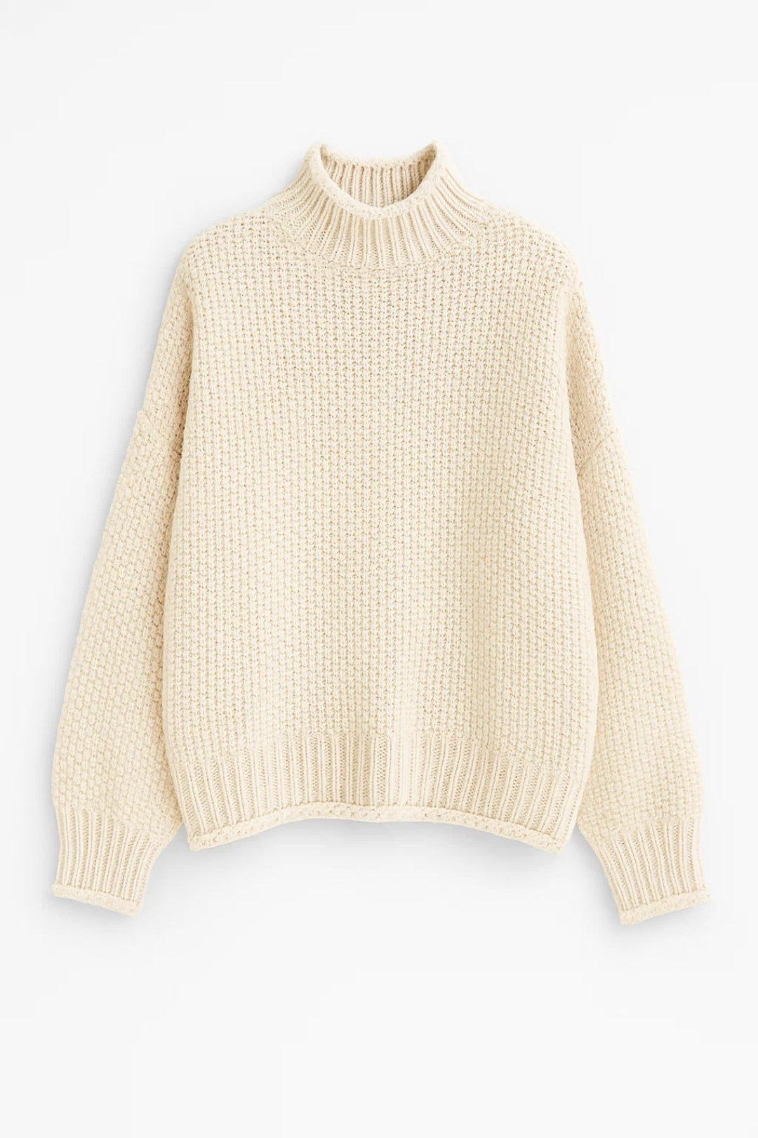 Maglione a collo alto a maglia grossa