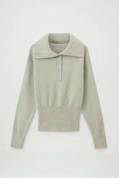 Maglione con colletto e abbottonatura frontale