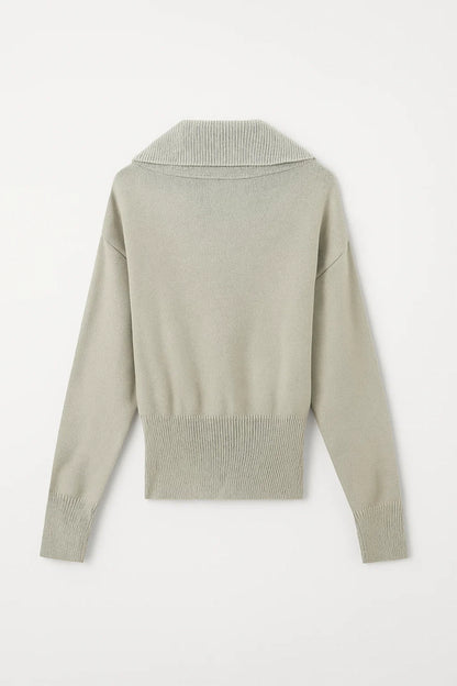 Maglione con colletto e abbottonatura frontale
