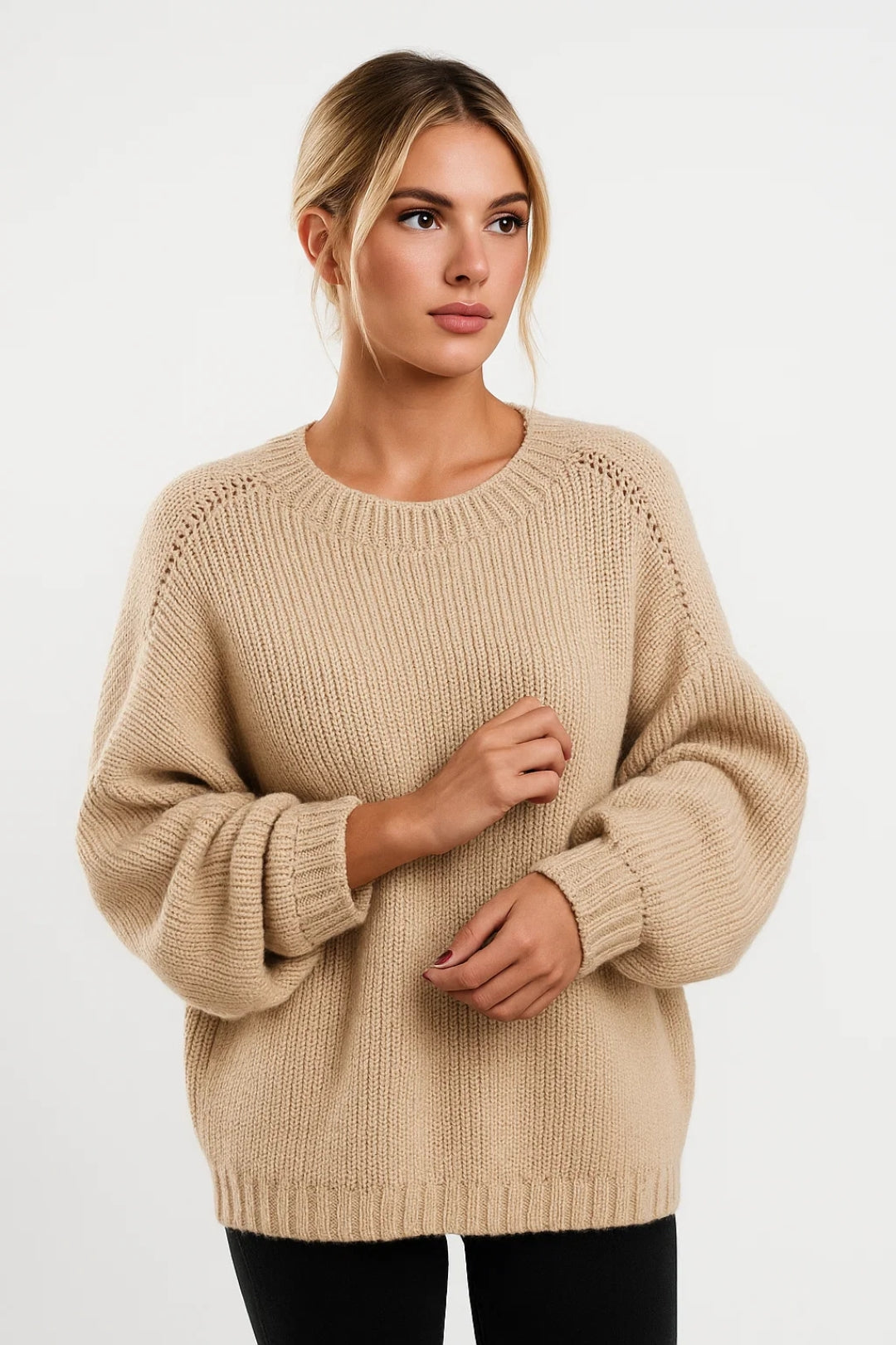 Maglione oversize con maniche balloon