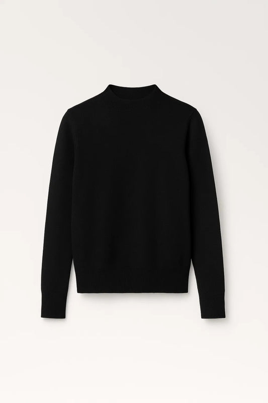 Maglione tinta unita con scollo rotondo