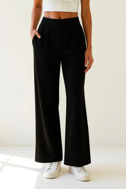 Pantaloni a palazzo eleganti | Vita alta elasticizzata | Tre tonalità neutre