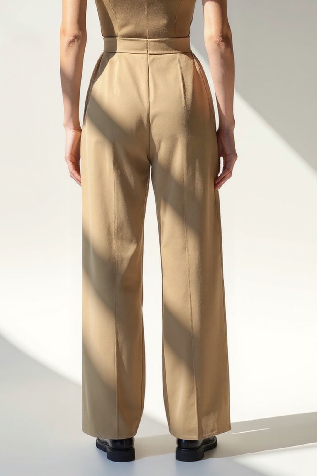 Pantaloni eleganti a vita alta con cintura | Gamba dritta | Disponibili in più colori