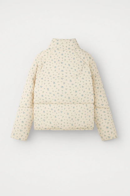 Piumino imbottito con microstampa floreale | Stile delicato e funzionale