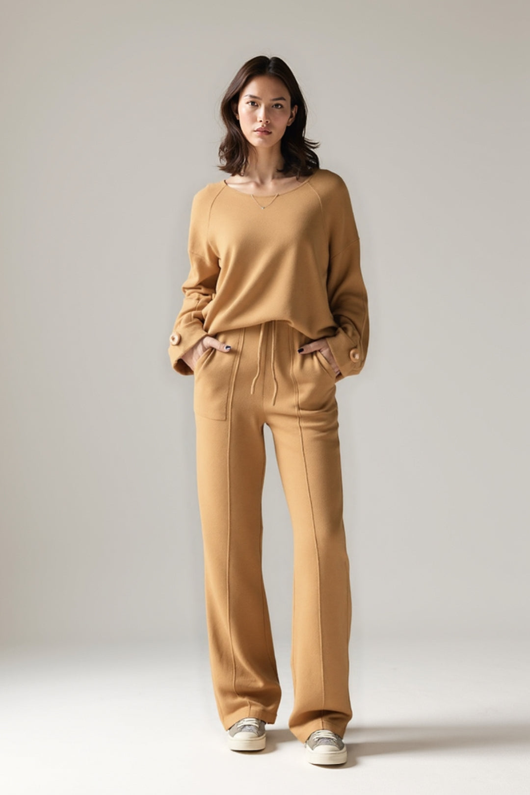 Set coordinata in maglia morbida | Maglia e pantaloni ampi