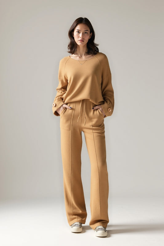 Set coordinata in maglia morbida | Maglia e pantaloni ampi