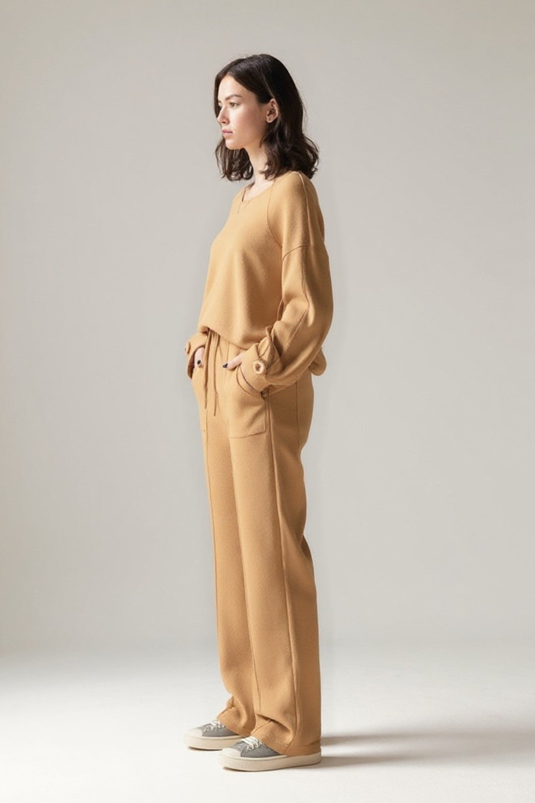 Set coordinata in maglia morbida | Maglia e pantaloni ampi