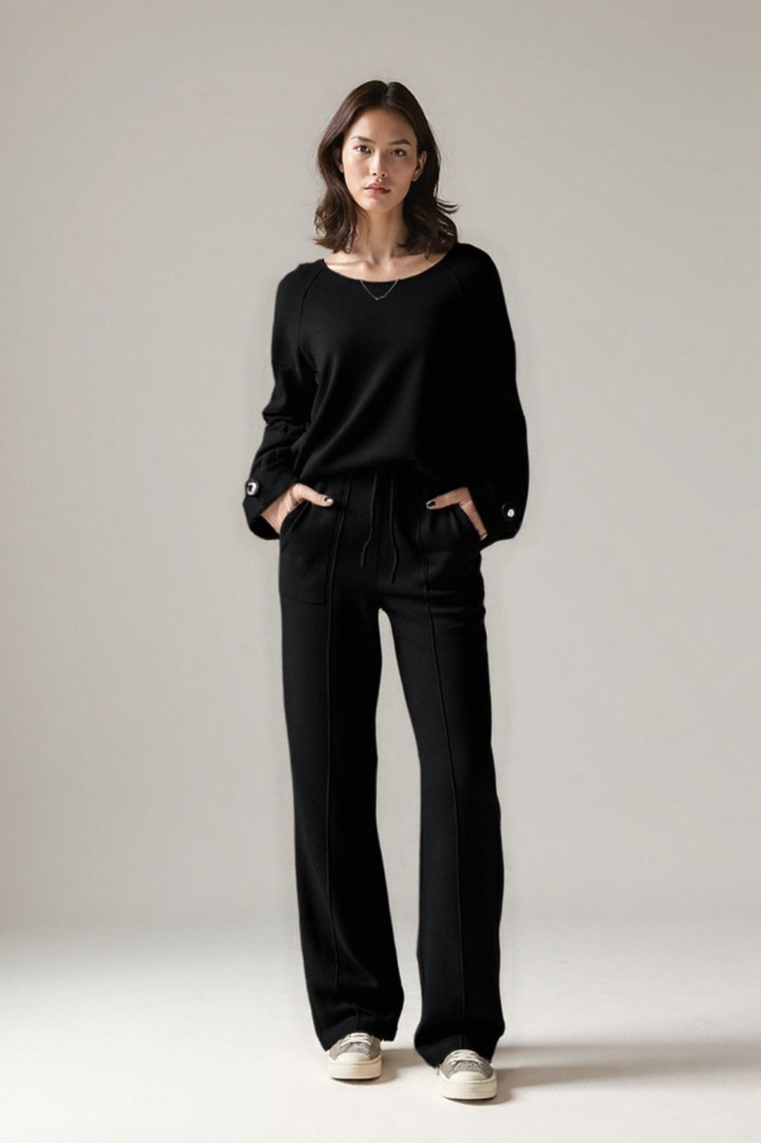 Set coordinata in maglia morbida | Maglia e pantaloni ampi