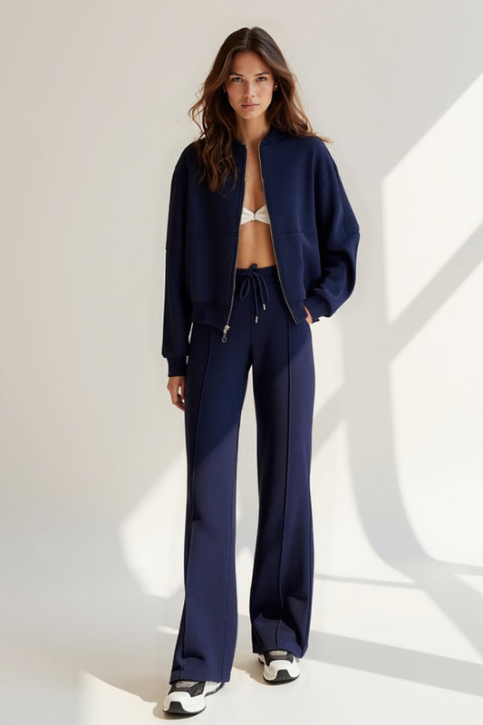 Set coordinato sportivo con giacca e pantaloni | Tessuto tecnico comodo