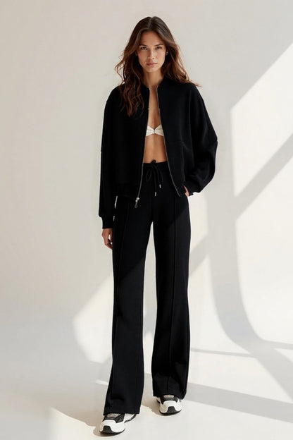 Set coordinato sportivo con giacca e pantaloni | Tessuto tecnico comodo