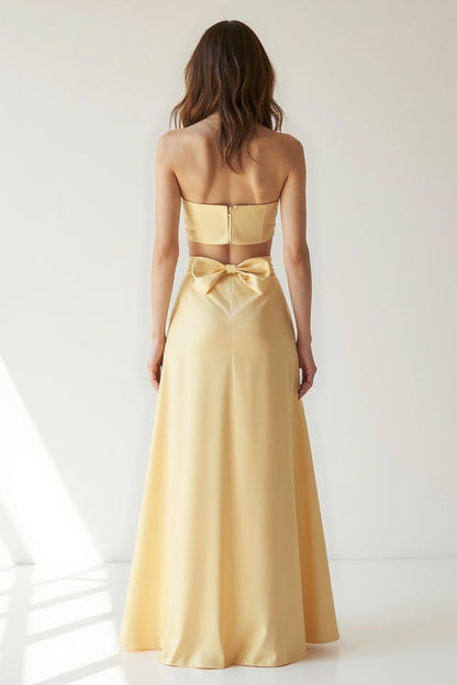Top corto con gonna lunga coordinata | Look elegante e femminile