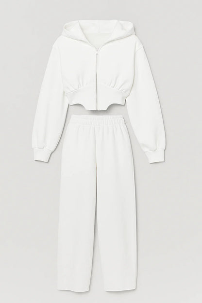 Set loungewear con felpa corta e pantaloni jogger | Stile comodo e moderno