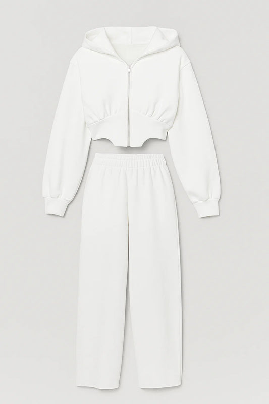 Set loungewear con felpa corta e pantaloni jogger | Stile comodo e moderno