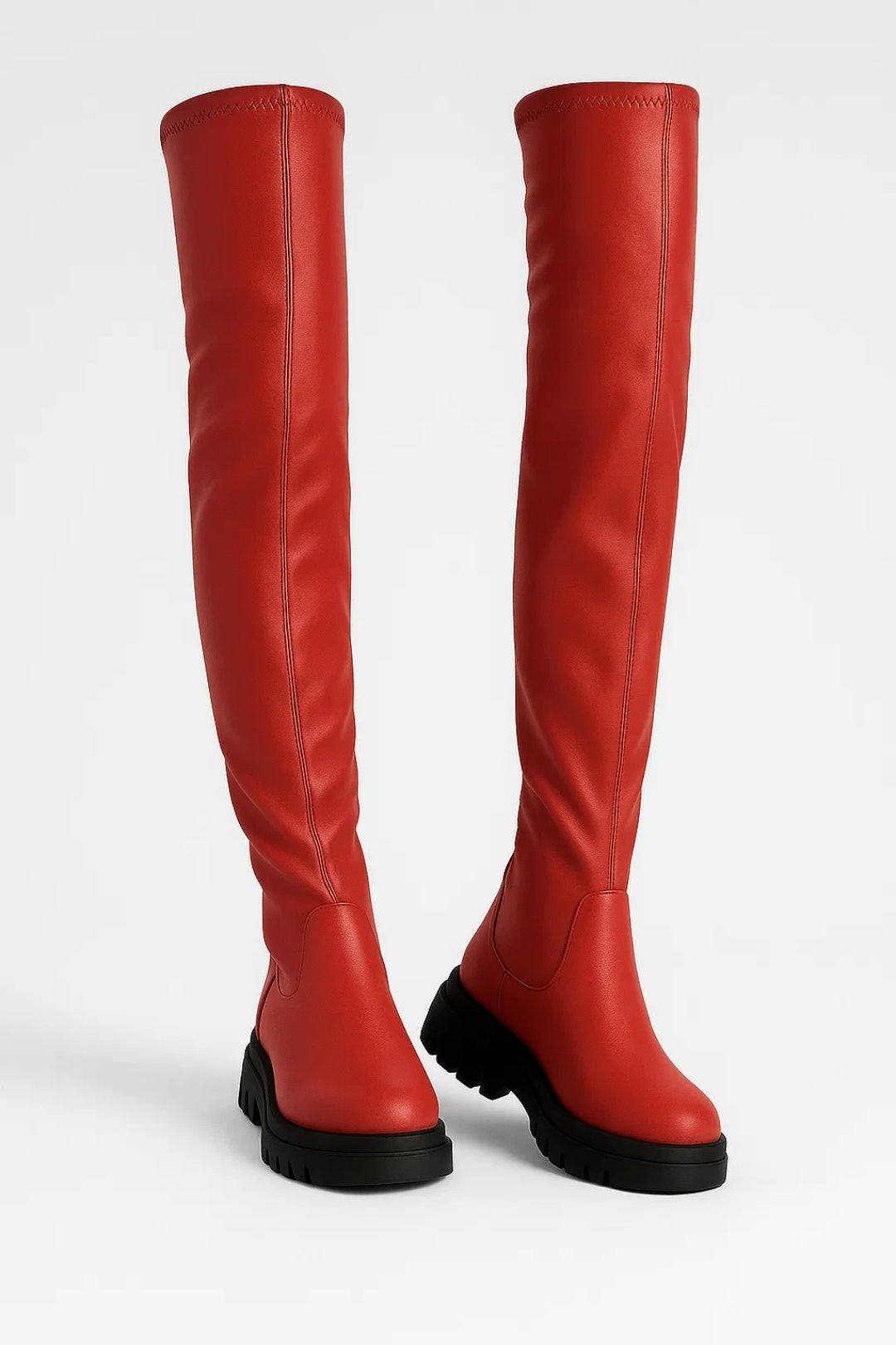 Stivali alti sopra il ginocchio | Suola spessa e design moderno