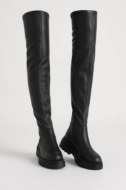 Stivali alti sopra il ginocchio | Suola spessa e design moderno