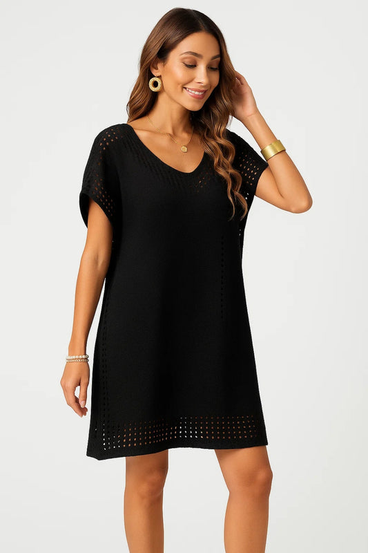 Tunica da Spiaggia in Maglia | Design Ajouré | Stile Leggero e Casual