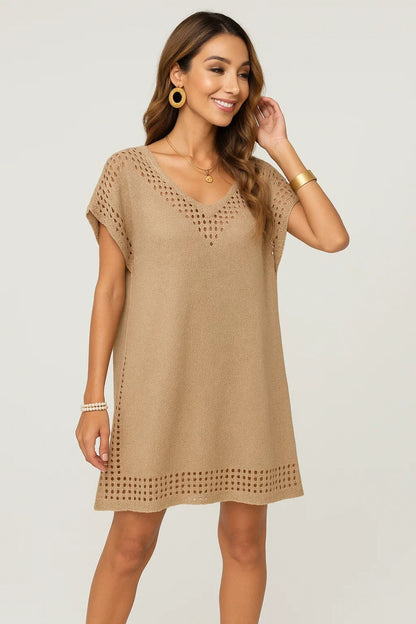Tunica da Spiaggia in Maglia | Design Ajouré | Stile Leggero e Casual
