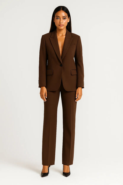 Blazer sartoriale marrone | Taglio classico con chiusura monopetto | Elegante e versatile