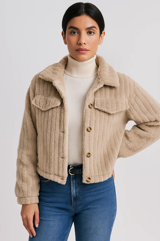 Giacca Teddy Trapuntata | Morbida e Calda | Stile Casual Invernale