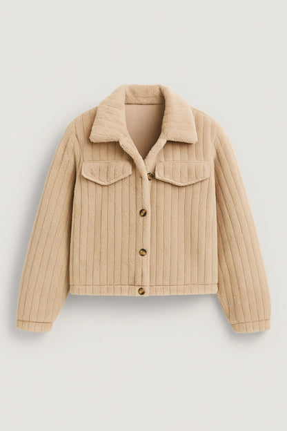Giacca Teddy Trapuntata | Morbida e Calda | Stile Casual Invernale