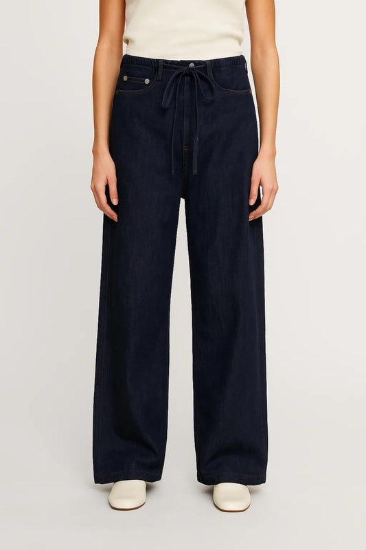 Jeans ampi con vita elasticizzata e coulisse | Comfort e stile quotidiano