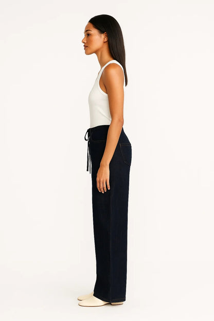 Jeans ampi con vita elasticizzata e coulisse | Comfort e stile quotidiano