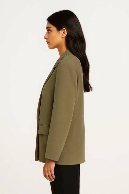 Blazer doppiopetto elegante | Vestibilità regolare | Disponibile in nero e verde oliva