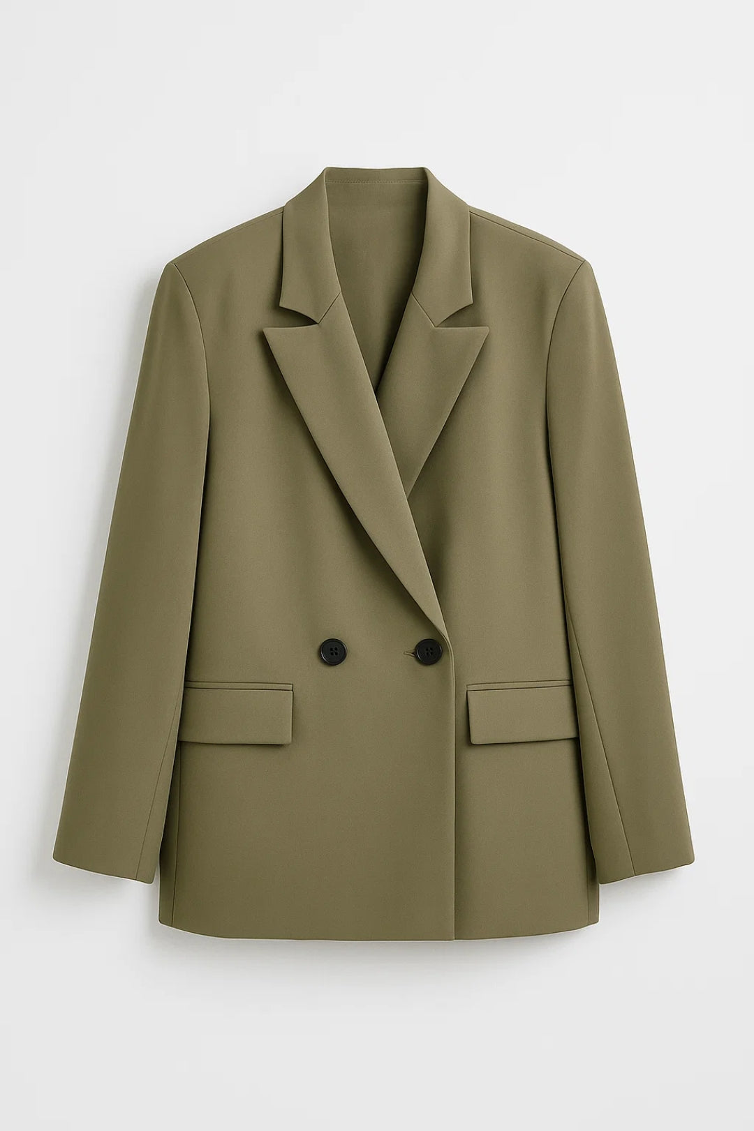 Blazer doppiopetto elegante | Vestibilità regolare | Disponibile in nero e verde oliva